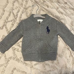 Ralph Lauren Polo Zip up sweater, baby boy size 18 months